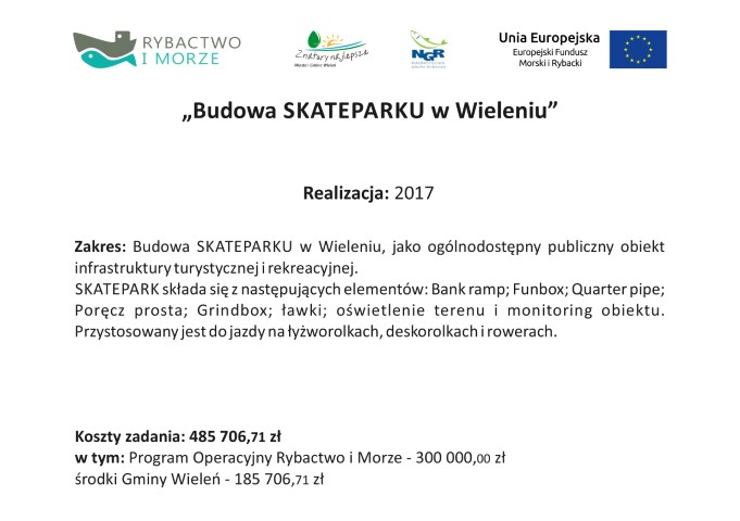 Budowa Skateparku w Wieleniu
