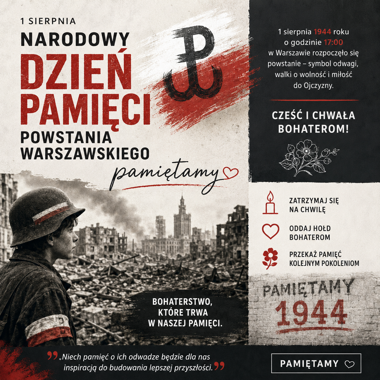 Pamiętamy Bohaterstwo Powstania Warszawskiego