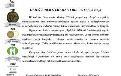 Zdjęcie do DZIEŃ BIBLIOTEKARZA I BIBLIOTEK, 8 maja