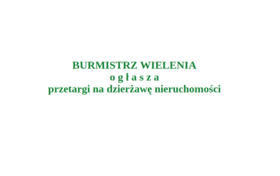 Zdjęcie do Przetargi na dzierżawę nieruchomości