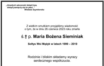 Zdjęcie do Samorząd Gminy Wieleń składa Kondolencje ...