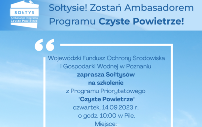 Zdjęcie do &quot;Sołtys Ambasadorem Czystego Powietrza&quot;