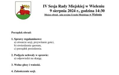 Zdjęcie do IV Sesja Rady Miejskiej w Wieleniu