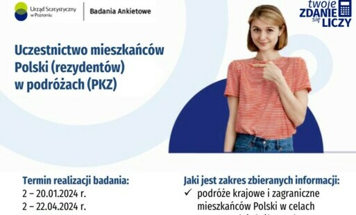 Zdjęcie do  Badanie Ankietowe &quot;Uczestnictwo mieszkańc&oacute;w Polski (rezydent&oacute;w) w podr&oacute;żach (PKZ)&quot;