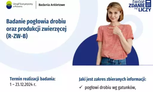 Zdjęcie do Badanie pogłowia drobiu oraz produkcji zwierzęcej (R-ZW-B)