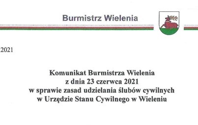 Zdjęcie do Komunikat w sprawie zasad udzielania ślub&oacute;w cywilnych