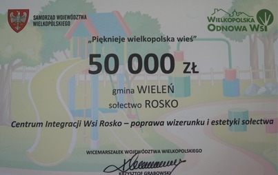 Zdjęcie do ,,Pięknieje wielkopolska wieś&rsquo;&rsquo;  - Gmina Wieleń pozyskała dla Sołectwa Rosko dofinansowanie na poprawę wizerunku i estetyki Sołectwa