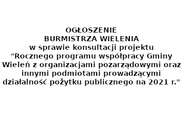 Zdjęcie do Ogłoszenie Burmistrza Wielenia z dnia 08 października 2020 r.