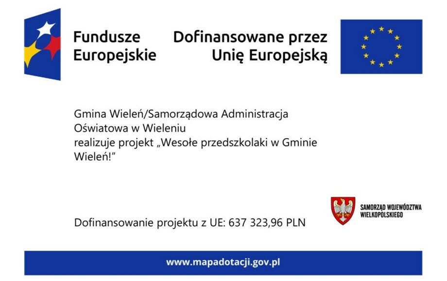 Projekt „Wesołe przedszkolaki w Gminie Wieleń!”