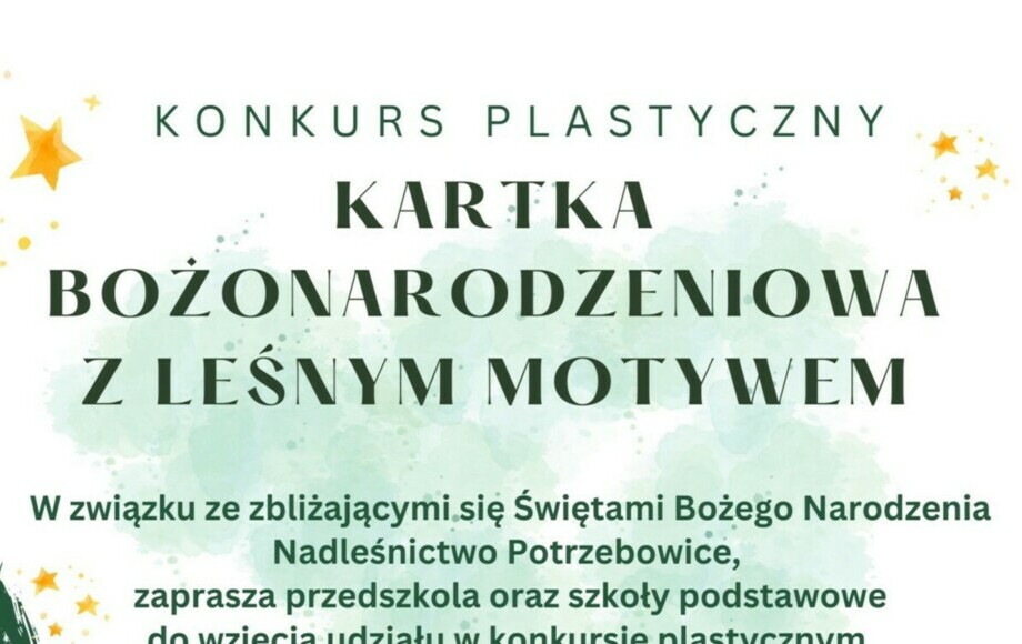 Konkurs Plastyczny "Kartka Bożonarodzeniowa z Leśnym Motywem"