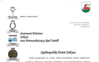 Zdjęcie do Dzień Sołtysa 11.03.2021r.