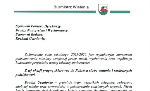 Zdjęcie do Zakończenie roku szkolnego 2025/2026