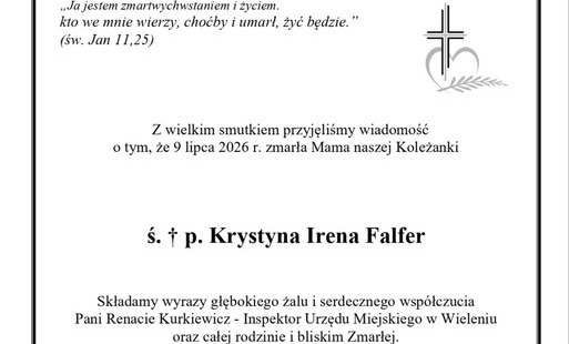 Zdjęcie do Samorząd Gminy Wieleń składa kondolencje...